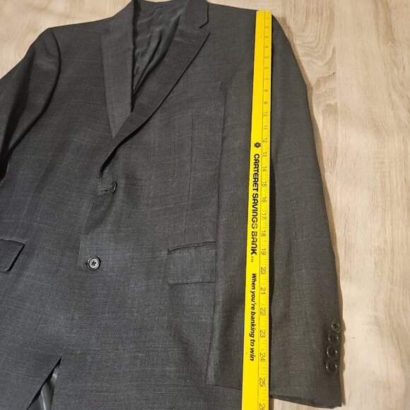 Daniel Cremieux Loro Piana Wool Sport Coat Blazer Two Button Gray Plaid 44L - Picture 12 of 15